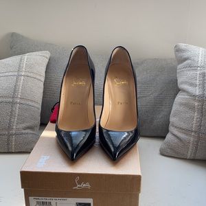 Louboutin Pigalle Follies 100mm Patent Black 37(7)